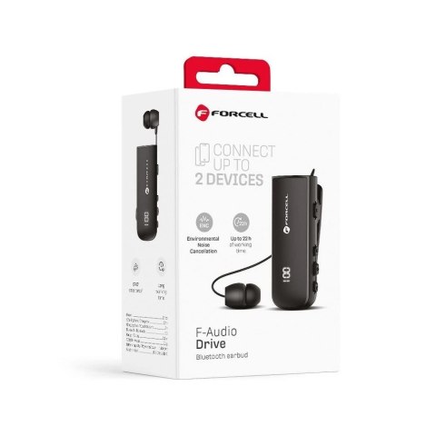 Forcell Bezprzewodowa słuchawka bluetooth 5.3 Forcell F-Audio Drive EarBud czarna Black Forcell Bezprzewodowa słuchawka bluetooth 5.3 Forcell F-Audio Drive EarBud czarna Black
