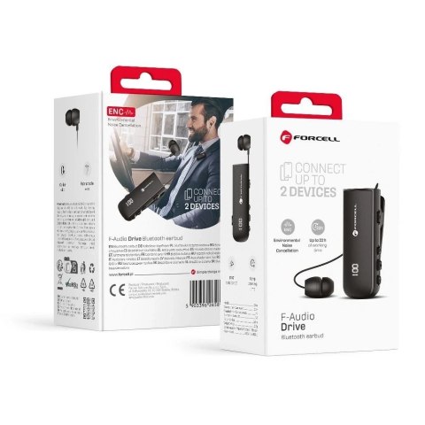 Forcell Bezprzewodowa słuchawka bluetooth 5.3 Forcell F-Audio Drive EarBud czarna Black Forcell Bezprzewodowa słuchawka bluetooth 5.3 Forcell F-Audio Drive EarBud czarna Black