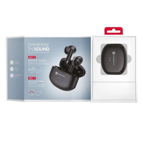 Forcell Słuchawki bezprzewodowe douszne Forcell F-Audio TWS Clear Sound czarne Black Forcell Słuchawki bezprzewodowe douszne Forcell F-Audio TWS Clear Sound czarne Black