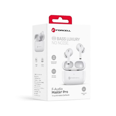 Forcell Słuchawki bezprzewodowe douszne Forcell F-Audio TWS Master Pro białe White Forcell Słuchawki bezprzewodowe douszne Forcell F-Audio TWS Master Pro białe White