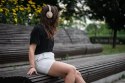 Forcell Słuchawki bezprzewodowe nauszne Forcell F-Audio ANC Touch Beat beżowe