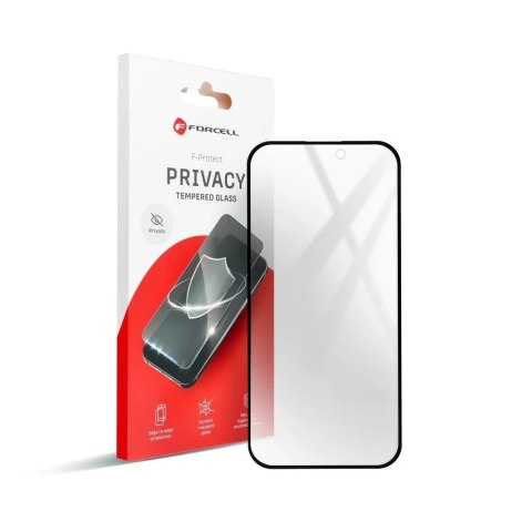 Forcell Szkło hartowane do iPhone 14 Pro Forcell Privacy Glass czarne 9H Forcell Szkło hartowane do iPhone 14 Pro Forcell Privacy Glass czarne 9H