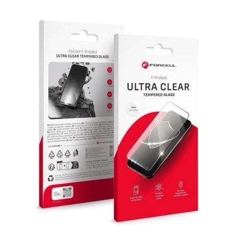 Forcell Szkło hartowane do iPhone 15 Pro Forcell Ultra Clear Glass czarne 9H Forcell Szkło hartowane do iPhone 15 Pro Forcell Ultra Clear Glass czarne 9H