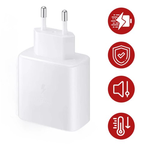 Samsung Ładowarka Sieciowa oryginalna Samsung EP-TA845 Szybkie Ładowanie Fast Charge 45W Biała Samsung Ładowarka Sieciowa oryginalna Samsung EP-TA845 Szybkie Ładowanie Fast Charge 45W Biała