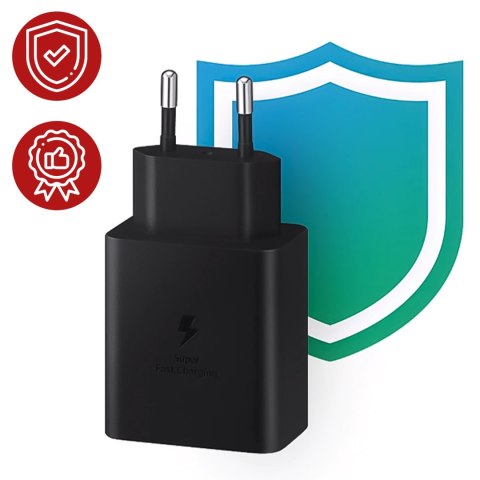 Samsung Ładowarka Sieciowa oryginalna Samsung EP-TA845 Szybkie Ładowanie Fast Charge 45W Czarna Samsung Ładowarka Sieciowa oryginalna Samsung EP-TA845 Szybkie Ładowanie Fast Charge 45W Czarna
