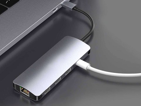 Alogy Adapter Alogy HUB 9w1 HDMI 4K RJ45 USB-C PD 3xUSB AV SD/TF/microSD Alogy Adapter Alogy HUB 9w1 HDMI 4K RJ45 USB-C PD 3xUSB AV SD/TF/microSD