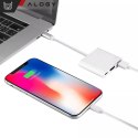 Alogy Adapter HUB 3w1 Alogy przejściówka USB-C 3.0 HDMI USB-A Srebrny