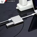 Alogy Adapter HUB 3w1 Alogy przejściówka USB-C 3.0 HDMI USB-A Srebrny
