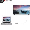 Alogy Adapter HUB 3w1 Alogy przejściówka USB-C 3.0 HDMI USB-A Srebrny