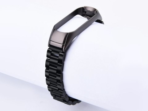 Alogy Bransoleta Alogy Stainless Steel do Xiaomi Mi Band 5 Czarna Alogy Bransoleta Alogy Stainless Steel do Xiaomi Mi Band 5 Czarna