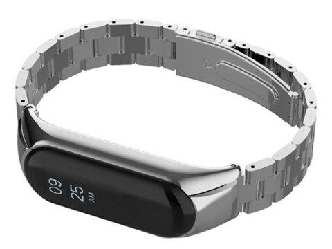 Alogy Bransoleta Alogy Stainless Steel do Xiaomi Mi Band 5 Srebrna Alogy Bransoleta Alogy Stainless Steel do Xiaomi Mi Band 5 Srebrna