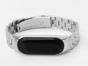 Alogy Bransoleta Alogy Stainless Steel do Xiaomi Mi Band 5 Srebrna