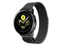 Alogy Bransoleta Milanese pasek Alogy stal nierdzewna do smartwatcha 22mm Czarna