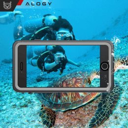 Alogy Etui wodoodporne do Apple iPhone 7/8/SE 2022/2020 360 Alogy Pancerne Armor IP68 ze smyczką Czarne