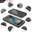 Alogy Etui wodoodporne do Apple iPhone 7/8/SE 2022/2020 360 Alogy Pancerne Armor IP68 ze smyczką Czarne