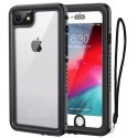 Alogy Etui wodoodporne do Apple iPhone 7/8/SE 2022/2020 360 Alogy Pancerne Armor IP68 ze smyczką Czarne