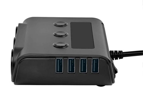 Alogy Rozdzielacz adapter samochodowy Alogy HUB do zapalniczki 12V-24V Alogy Rozdzielacz adapter samochodowy Alogy HUB do zapalniczki 12V-24V