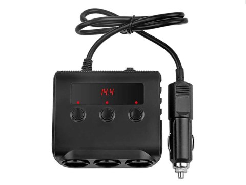 Alogy Rozdzielacz adapter samochodowy Alogy HUB do zapalniczki 12V-24V Alogy Rozdzielacz adapter samochodowy Alogy HUB do zapalniczki 12V-24V