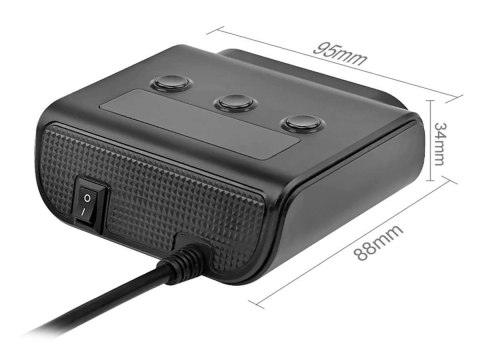 Alogy Rozdzielacz adapter samochodowy Alogy HUB do zapalniczki 12V-24V Alogy Rozdzielacz adapter samochodowy Alogy HUB do zapalniczki 12V-24V