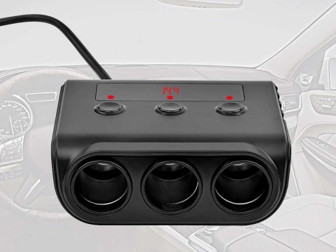 Alogy Rozdzielacz adapter samochodowy Alogy HUB do zapalniczki 12V-24V Alogy Rozdzielacz adapter samochodowy Alogy HUB do zapalniczki 12V-24V