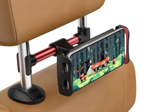 Alogy Uchwyt samochodowy na zagłówek Alogy do tabletu telefonu Czerwony Alogy Uchwyt samochodowy na zagłówek Alogy do tabletu telefonu Czerwony