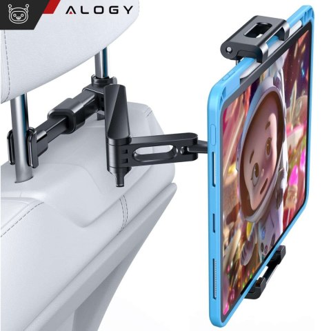 Alogy Uchwyt samochodowy na zagłówek auta samochodu na telefon tablet nintendo 4-11 cal Alogy Czarny Alogy Uchwyt samochodowy na zagłówek auta samochodu na telefon tablet nintendo 4-11 cal Alogy Czarny