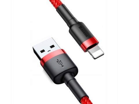 Baseus Kabel 2m Baseus Keviar USB Lightning do iPhone iPad iPod 1.5A Czerwony Baseus Kabel 2m Baseus Keviar USB Lightning do iPhone iPad iPod 1.5A Czerwony