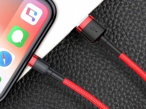 Baseus Kabel 2m Baseus Keviar USB Lightning do iPhone iPad iPod 1.5A Czerwony Baseus Kabel 2m Baseus Keviar USB Lightning do iPhone iPad iPod 1.5A Czerwony
