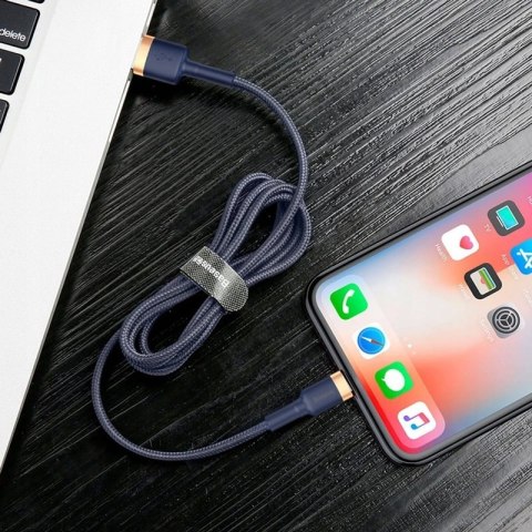 Baseus Kabel 2m Baseus Keviar USB Lightning do iPhone iPad iPod 1.5A Granatowy Baseus Kabel 2m Baseus Keviar USB Lightning do iPhone iPad iPod 1.5A Granatowy