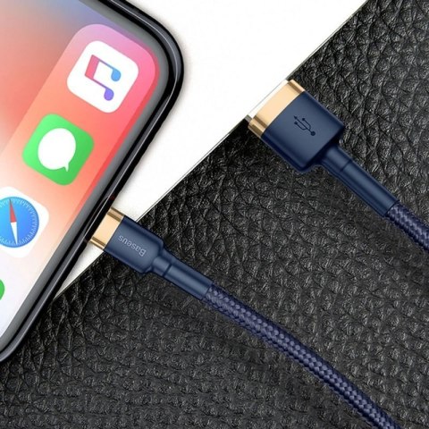 Baseus Kabel 2m Baseus Keviar USB Lightning do iPhone iPad iPod 1.5A Granatowy Baseus Kabel 2m Baseus Keviar USB Lightning do iPhone iPad iPod 1.5A Granatowy