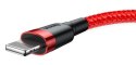 Baseus Kabel 3m Baseus Cafule USB Lightning do iPhone iPad iPod 2A Czerwony