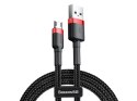 Baseus Kabel 3m Baseus Cafule wytrzymały przewód nylon micro USB 2A Czerwony