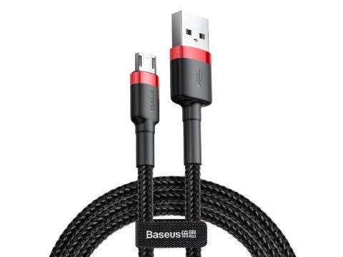 Baseus Kabel 3m Baseus Cafule wytrzymały przewód nylon micro USB 2A Czerwony Baseus Kabel 3m Baseus Cafule wytrzymały przewód nylon micro USB 2A Czerwony
