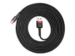 Baseus Kabel 3m Baseus Cafule wytrzymały przewód nylon micro USB 2A Czerwony