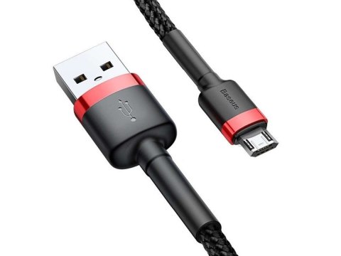 Baseus Kabel 3m Baseus Cafule wytrzymały przewód nylon micro USB 2A Czerwony Baseus Kabel 3m Baseus Cafule wytrzymały przewód nylon micro USB 2A Czerwony