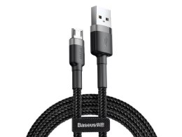Baseus Kabel 3m Baseus Cafule wytrzymały przewód nylon micro USB 2A Szary