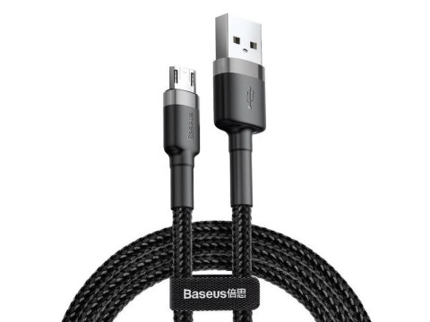 Baseus Kabel 3m Baseus Cafule wytrzymały przewód nylon micro USB 2A Szary Baseus Kabel 3m Baseus Cafule wytrzymały przewód nylon micro USB 2A Szary