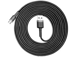 Baseus Kabel 3m Baseus Cafule wytrzymały przewód nylon micro USB 2A Szary