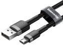 Baseus Kabel 3m Baseus Cafule wytrzymały przewód nylon micro USB 2A Szary