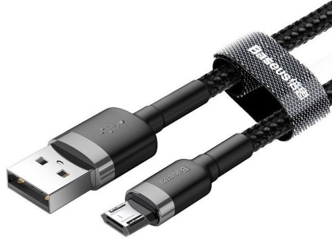 Baseus Kabel 3m Baseus Cafule wytrzymały przewód nylon micro USB 2A Szary Baseus Kabel 3m Baseus Cafule wytrzymały przewód nylon micro USB 2A Szary