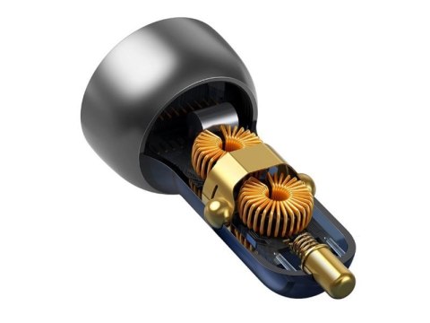 Baseus Ładowarka samochodowa Baseus USB/Type-C LED 65W QC PPS Srebrna Baseus Ładowarka samochodowa Baseus USB/Type-C LED 65W QC PPS Srebrna