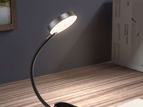 Baseus Lampka biurkowa nocna LED Baseus bezprzewodowa z klipsem szara Baseus Lampka biurkowa nocna LED Baseus bezprzewodowa z klipsem szara