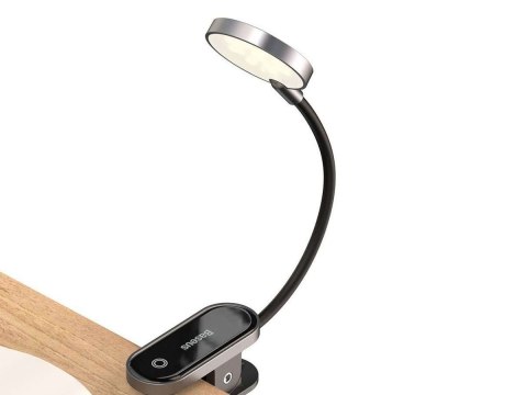 Baseus Lampka biurkowa nocna LED Baseus bezprzewodowa z klipsem szara Baseus Lampka biurkowa nocna LED Baseus bezprzewodowa z klipsem szara