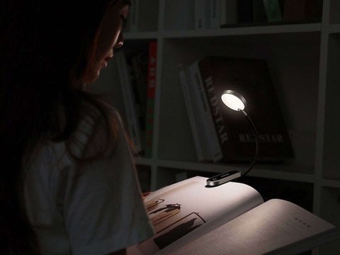 Baseus Lampka biurkowa nocna LED Baseus bezprzewodowa z klipsem szara Baseus Lampka biurkowa nocna LED Baseus bezprzewodowa z klipsem szara