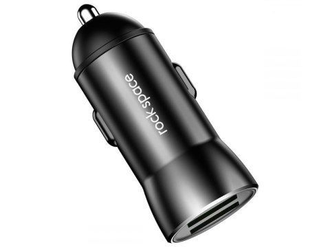 Rock Ładowarka samochodowa Rock Space H8 2x USB 2.4A Czarna Rock Ładowarka samochodowa Rock Space H8 2x USB 2.4A Czarna