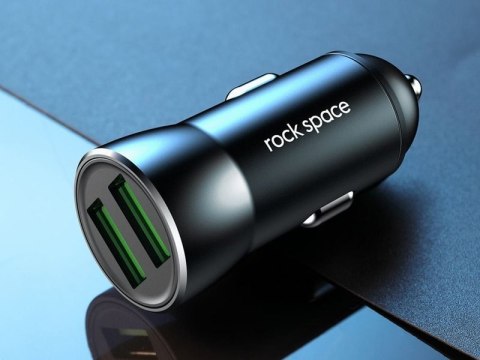 Rock Ładowarka samochodowa Rock Space H8 2x USB 2.4A Czarna Rock Ładowarka samochodowa Rock Space H8 2x USB 2.4A Czarna