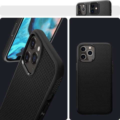 Spigen Etui Spigen Liquid Air do Apple iPhone 12/ 12 Pro 6.1 Matte Black Spigen Etui Spigen Liquid Air do Apple iPhone 12/ 12 Pro 6.1 Matte Black
