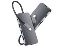 Alogy Adapter Alogy HUB 9w1 HDMI 4K RJ45 USB-C PD 3xUSB AV SD/TF/microSD