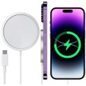 Alogy Ładowarka indukcyjna do iPhone 12/13/14/15/16 PRO / MAX/ MINI/ ULTRA Alogy do MagSafe bezprzewodowa 20W Biała