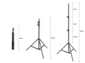 Alogy Statyw do lampy fotograficznej / aparatu / telefonu Alogy 1/4 cala